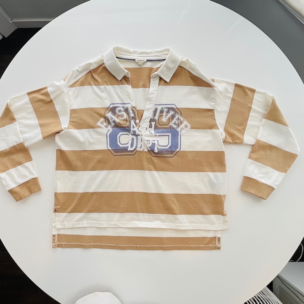 Anthropologie/PILCRO Rugby Oversized Preppy Long Sleeve MEDIUM/NWOT